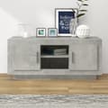 Pikkukuva 9 / 9: vidaXL TV-taso betoninharmaa 102x35x45 cm tekninen puu