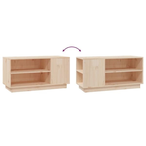 vidaXL Tv-bänk 80x35x40,5 cm massiv furu