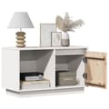 Miniatyrbillede 4 af 11: vidaXL tv-bord 74x35x44 cm massivt fyrretræ hvid