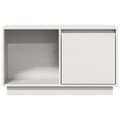 Miniatyrbillede 5 af 11: vidaXL tv-bord 74x35x44 cm massivt fyrretræ hvid
