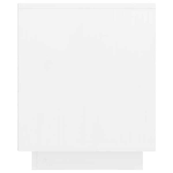 vidaXL tv-bord 74x35x44 cm massivt fyrretræ hvid