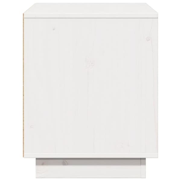 vidaXL tv-bord 74x35x44 cm massivt fyrretræ hvid