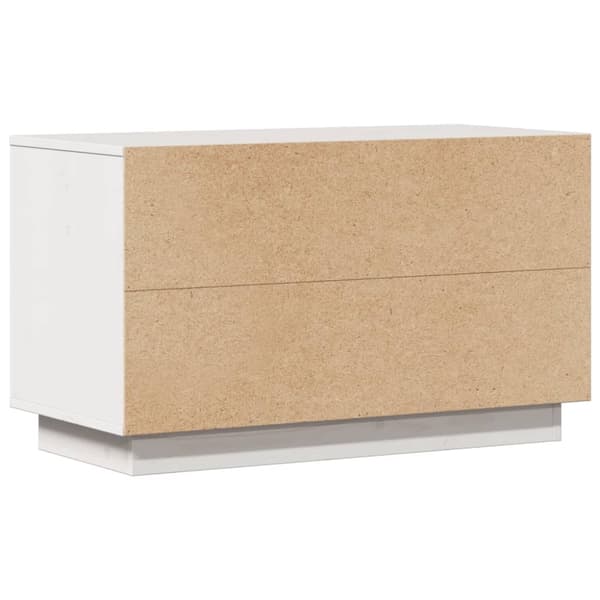vidaXL tv-bord 74x35x44 cm massivt fyrretræ hvid