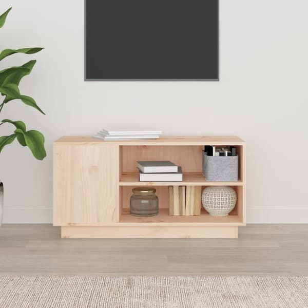 vidaXL tv-bord 80x35x40,5 cm massivt fyrretræ