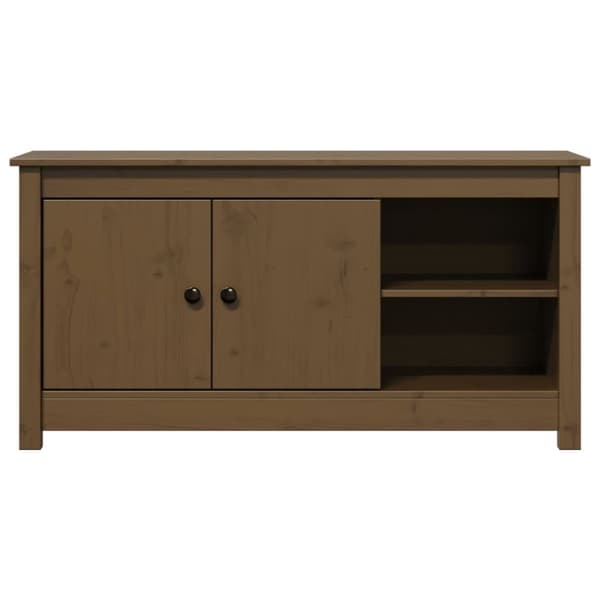 vidaXL Tv-bänk honungsbrun 103x36,5x52 cm massiv furu