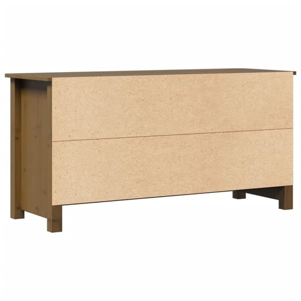 vidaXL Tv-bänk honungsbrun 103x36,5x52 cm massiv furu