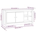 Miniatyrbild 11 av 11: vidaXL Tv-bänk honungsbrun 103x36,5x52 cm massiv furu