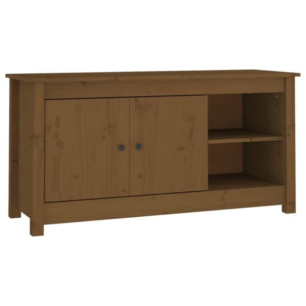 vidaXL TV-benk honningbrun 103x36,5x52 cm heltre furu