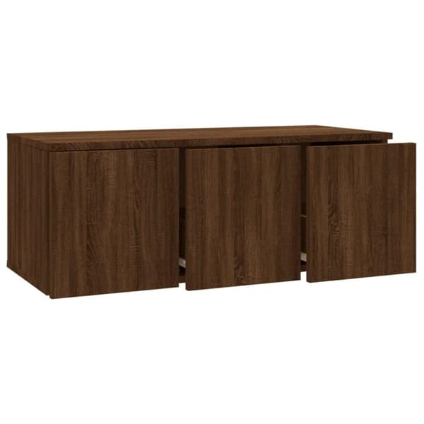 vidaXL TV-benk brun eik 80x34x30 cm konstruert tre