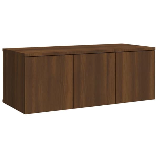 vidaXL TV-benk brun eik 80x34x30 cm konstruert tre