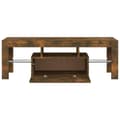 Miniatyrbillede 5 af 11: vidaXL tv-bord med LED-lys 120x35x40 cm røget eg