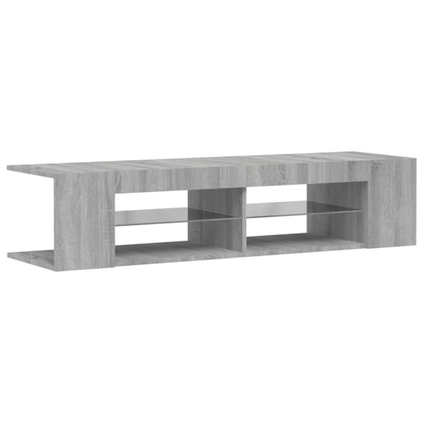 vidaXL TV-taso LED-valoilla harmaa Sonoma 135x39x30 cm