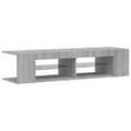 Pikkukuva 3 / 11: vidaXL TV-taso LED-valoilla harmaa Sonoma 135x39x30 cm