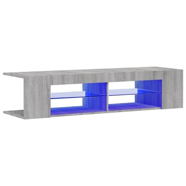 vidaXL TV-taso LED-valoilla harmaa Sonoma 135x39x30 cm