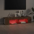 Pikkukuva 8 / 11: vidaXL TV-taso LED-valoilla ruskea tammi 135x39x30 cm