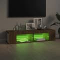 Pikkukuva 9 / 11: vidaXL TV-taso LED-valoilla ruskea tammi 135x39x30 cm