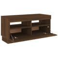 Pikkukuva 8 / 11: vidaXL TV-taso LED-valoilla ruskea tammi 80x35x40 cm