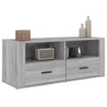 Miniatyrbilde 4 av 10: vidaXL TV-benk grå sonoma 100x35x40 cm konstruert tre