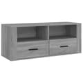 Miniatyrbilde 1 av 10: vidaXL TV-benk grå sonoma 100x35x40 cm konstruert tre