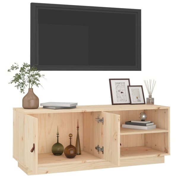 vidaXL tv-bord 105x34x40 cm massivt fyrretræ