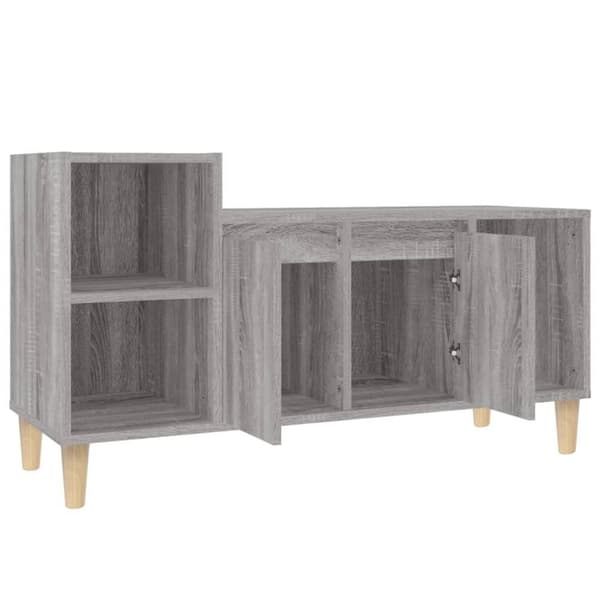 vidaXL TV-benk grå sonoma 100x35x55 cm konstruert tre
