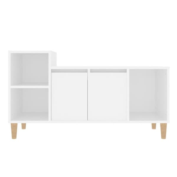 vidaXL TV-benk hvit 100x35x55 cm konstruert tre