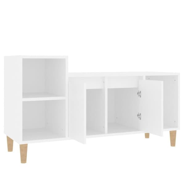 vidaXL TV-benk hvit 100x35x55 cm konstruert tre