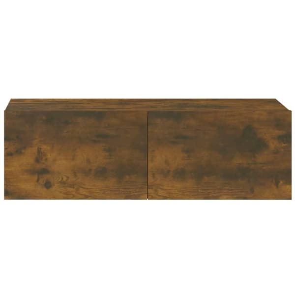 vidaXL væghængte tv-skabe 2 stk. 100x30x30 cm konstrueret træ røget eg