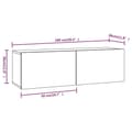 Miniatyrbillede 10 af 10: vidaXL væghængte tv-skabe 2 stk. 100x30x30 cm konstrueret træ røget eg