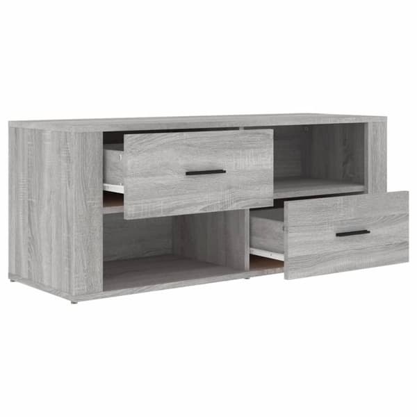 vidaXL TV-benk grå sonoma 100x35x40 cm konstruert tre