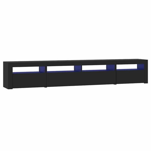 vidaXL Tv-bänk med LED-belysning Svart 240x35x40 cm