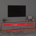 Miniatyrbilde 5 av 11: vidaXL TV-benk med LED-lys grå sonoma 210x35x40 cm