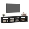 Miniatyrbilde 6 av 11: vidaXL TV-benk med LED-lys svart 210x35x40 cm