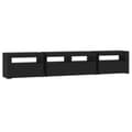 Miniatyrbilde 8 av 11: vidaXL TV-benk med LED-lys svart 210x35x40 cm