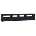 Miniatyrbilde 2 av 11: vidaXL TV-benk med LED-lys svart 210x35x40 cm
