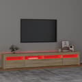 Pikkukuva 5 / 11: vidaXL TV-taso LED-valoilla Sonoma-tammi 240x35x40 cm