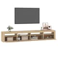 Pikkukuva 6 / 11: vidaXL TV-taso LED-valoilla Sonoma-tammi 240x35x40 cm
