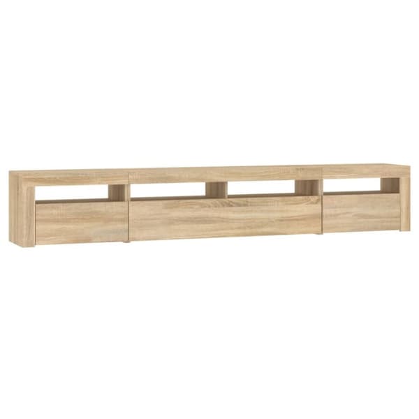 vidaXL TV-taso LED-valoilla Sonoma-tammi 240x35x40 cm