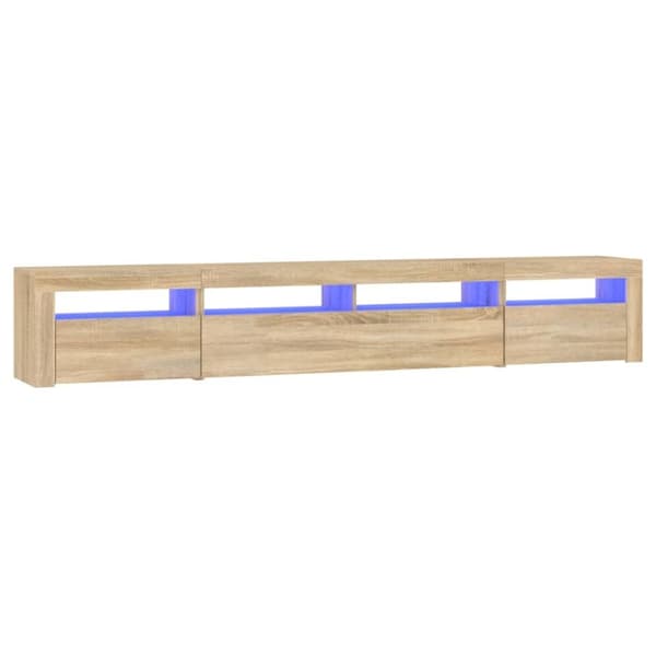 vidaXL TV-taso LED-valoilla Sonoma-tammi 240x35x40 cm