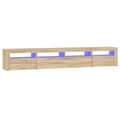 Pikkukuva 2 / 11: vidaXL TV-taso LED-valoilla Sonoma-tammi 240x35x40 cm