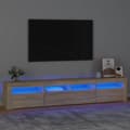 Miniatyrbillede 1 af 11: vidaXL tv-skab med LED-lys 210x35x40 cm Sonoma-eg