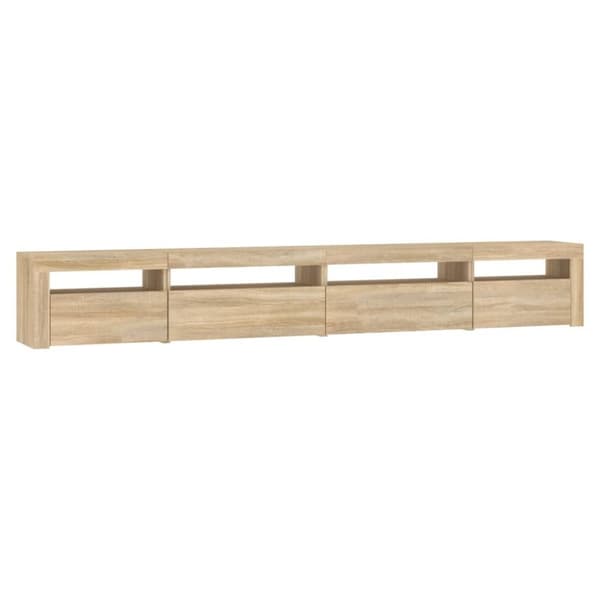 vidaXL tv-skab med LED-lys 270x35x40 cm Sonoma-eg
