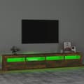 Pikkukuva 4 / 11: vidaXL TV-taso LED-valoilla savutammi 240x35x40 cm