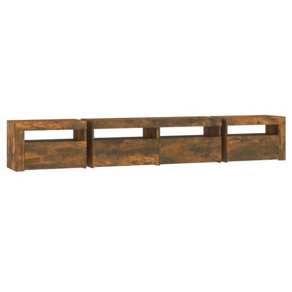 vidaXL TV-taso LED-valoilla savutammi 240x35x40 cm