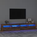 Pikkukuva 1 / 11: vidaXL TV-taso LED-valoilla savutammi 240x35x40 cm