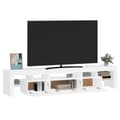 Pikkukuva 6 / 11: vidaXL TV-taso LED-valoilla valkoinen 200x36,5x40 cm