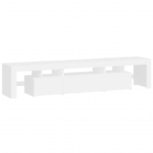 vidaXL TV-taso LED-valoilla valkoinen 200x36,5x40 cm