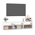 Miniatyrbilde 6 av 11: vidaXL TV-benk med LED-lys hvit 180x35x40 cm