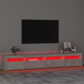 Miniatyrbilde 5 av 11: vidaXL TV-benk med LED-lys betonggrå 240x35x40 cm