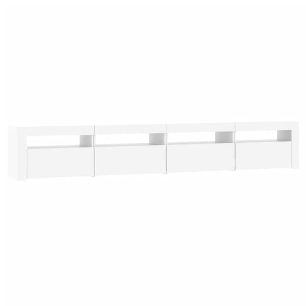 vidaXL Tv-bänk med LED-belysning vit 240x35x40 cm